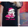 Cat x Mas -vicces karácsonyi női póló