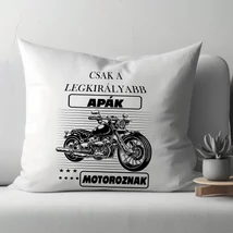 Motoros apák-párnahuzat