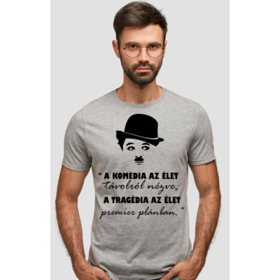 Chaplin idézetes póló