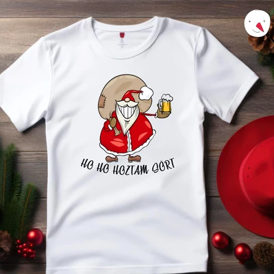 Ho ho hoztam sört karácsonyi férfi póló