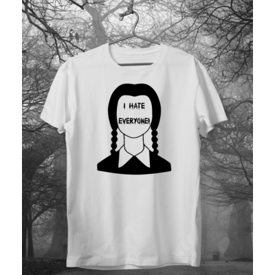 I hate everyone!- Wednesday Addams férfi póló