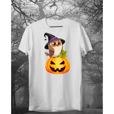 Baglyos Halloween női póló