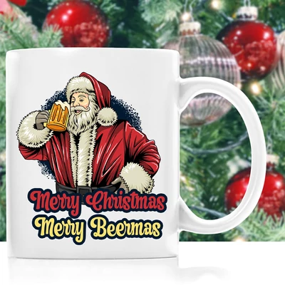 Merry Christmas Merrey Beermas bögre