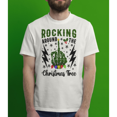 Rock christmas-férfi póló
