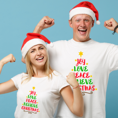 Karácsonyi női-férfi páros póló