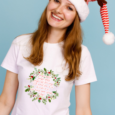 Egyedi karácsonyi ajándék póló nőknek-Jingle Bells