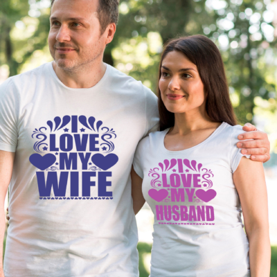 Férj és feleség páros póló