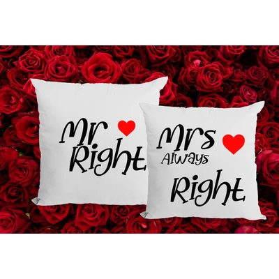 Mr-Mrs right/páros párnahuzat