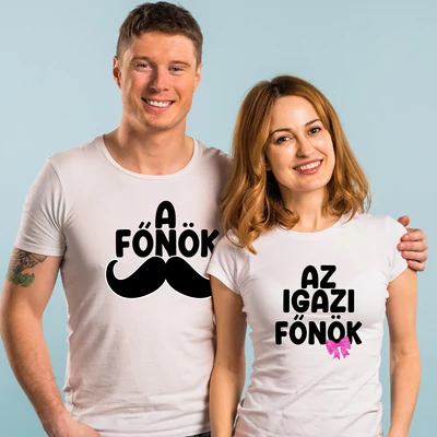 Főnök/igazi főnök páros póló